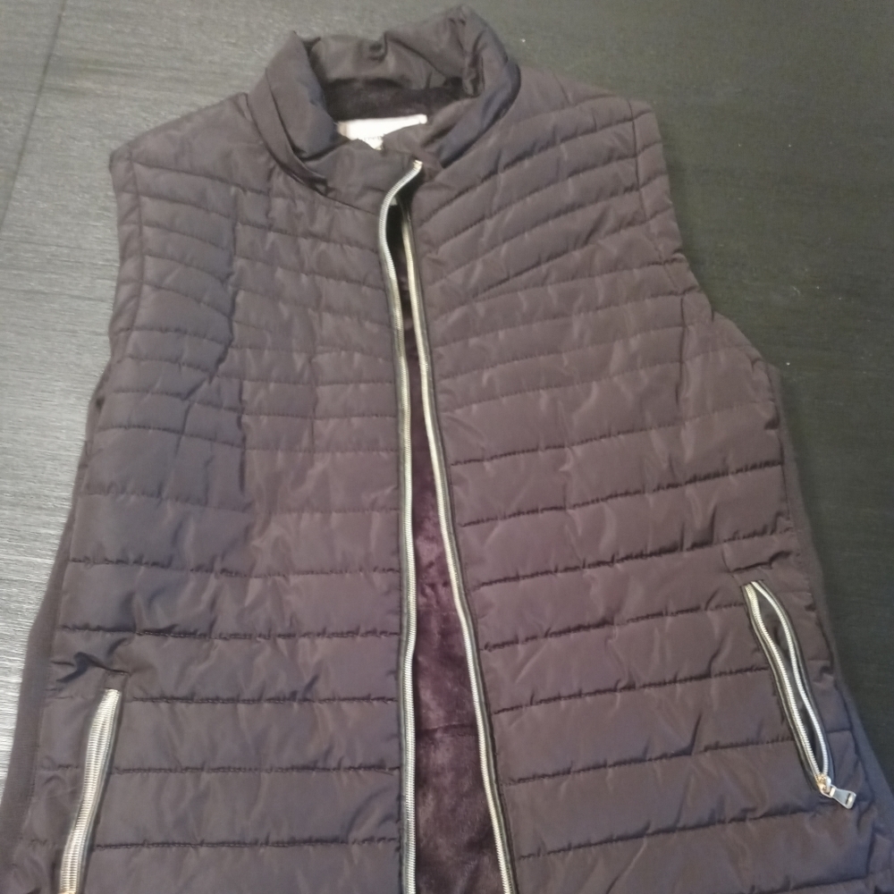 Black vest with hood